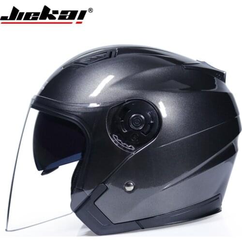 JIEKAI Open Face Helmet Light Weight Safety Motorcycle Double Lens 8 Color Available Scooter Bike Helmet Casco Moto