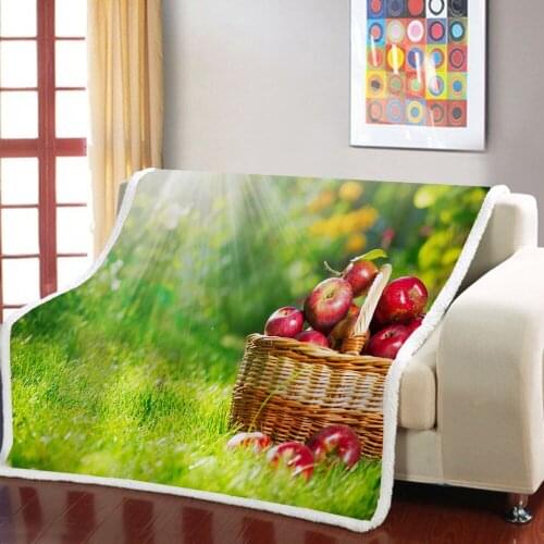 Fruit Lemon Strawberry 3D Printed Sofa Blanket Soft Blanket Goods For Home And Comfort Fur Blanket Picnic Travel Blanket