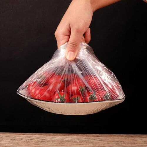100Pcs Disposable Dustproof Bowl Cover Food Fresh Keeping Vacuum Sealed Bags