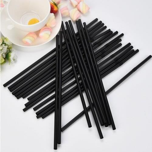 100Pcs 24CM Plastic Bendable Drinking Straws Milk Tea Long Flexible Drinking Straws Wedding Party Straw Home Bar Accessories