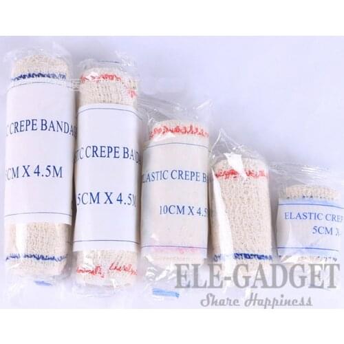 1-Roll 5~15cm Elastic Crepe Wound Dressing Bandages For Home Work Outdoor Sports Sprain Treatment Emergency Kits Accessories