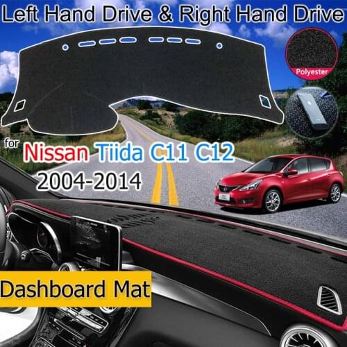 For Nissan Tiida C11 C12 Latio Pulsar 2004~2014 Anti-Slip Mat Dashboard Cover Pad Sunshade Dashmat Accessories