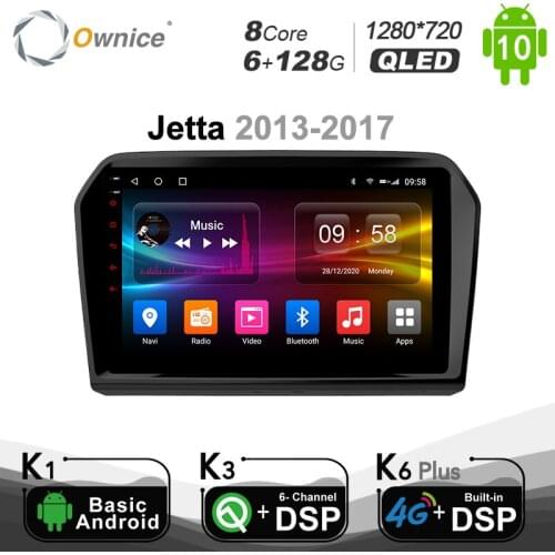 QLED Android 10.0 Octa Core for Volkswagen VW Jetta 2013 - 2017 6G+128G Car Radio navigation GPS Navi Player DSP 4G LTE SPDIF