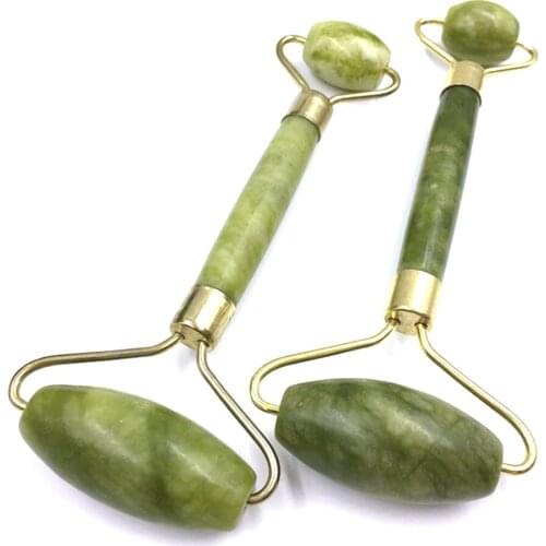 Facial Massage Jade Roller Double Heads Jade Stone Face Lift Hands Body Skin Relaxation Slimming Beauty Skin Care Tool