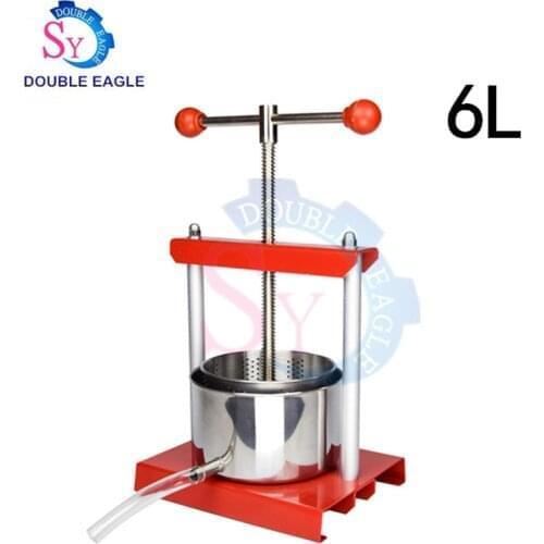 6L Manual juice pressing machine Home stainless steel juicer self-brewing grape wine press machine Manor Fruit ferment presser
