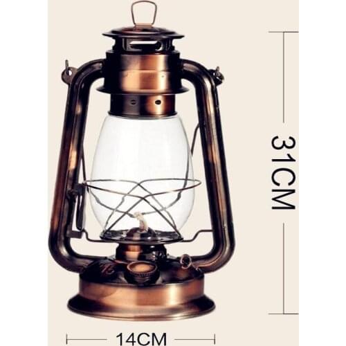 Outdoor camping tent lvintage kerosene lamp bronze ( plating ) nostalgic portable outdoor camping lantern lamp kerosene fuel