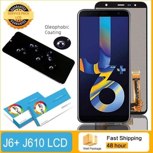 100% Original 6.0'' LCD J6 Plus for Samsung Galaxy J6+ J610 J610F J610FN Display Touch Screen Digitizer Assembly Repair Parts