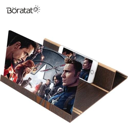 12 Inch Mobile Phone Screen Amplifier 3D HD Log Lazy Bracket Video Desktop Folding Anti-Fog Radiation Bracket