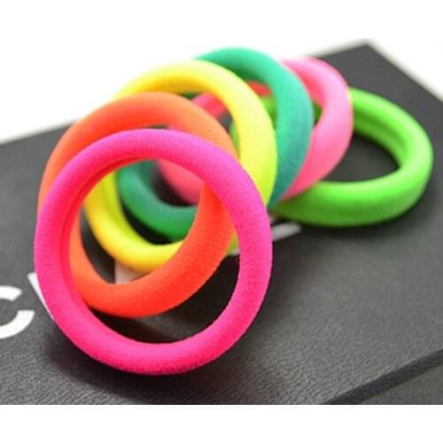 16 Solid Candy Colors No Stitching Elastic Hair Bands Ponytail Holder Gum Women Hairwear 10 pcs/lot Hair Accessories