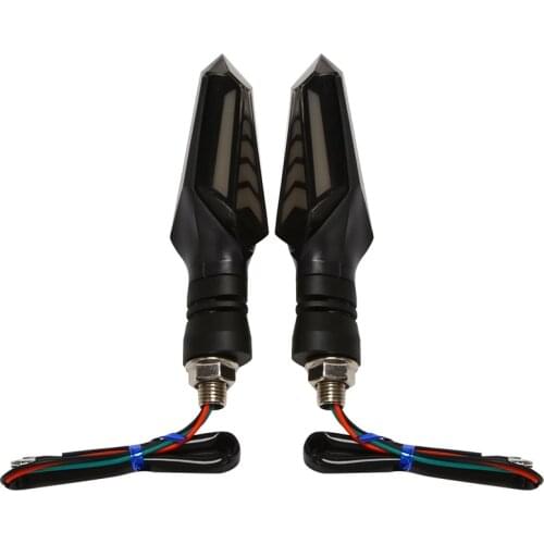 2Pcs Universal Motorcycle Turn Signal Lights Flowing Flicker Led Blinkers