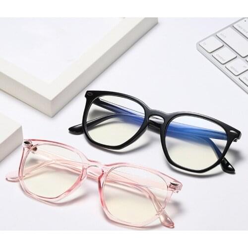 Vintage Women Square Anti-Blue Light Optical Eyeglasses Classic Myopia Prescription Glasses Men Computer Plastic Eyewear