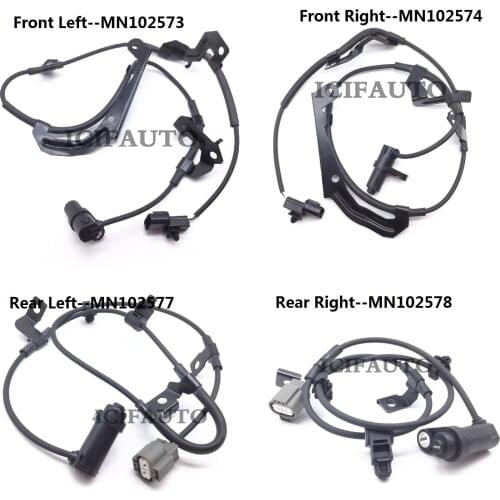 4 x Front & Rear L/R Abs Anti Skid Sensor For Mitsubishi L200 B40 2.5DID (2006-2011) MN102573 / MN102574 / MN102577 / MN102578