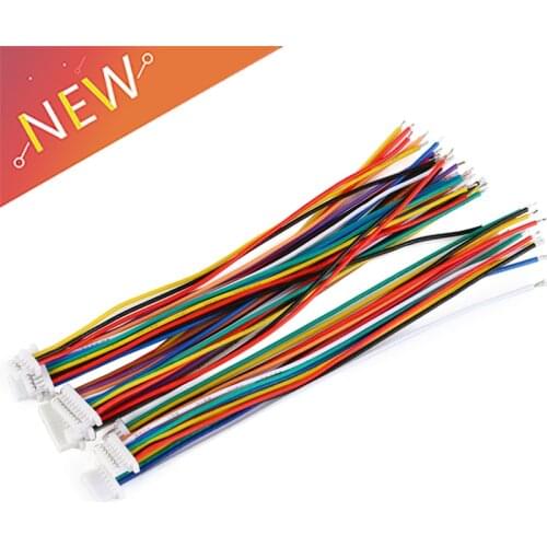 5Pcs SH 1.0 Wire Cable Connector DIY SH1.0 JST 2/3/4/5/6/7/8/9/10 Pin Electronic Line Single Connect Terminal Plug 28AWG 10cm