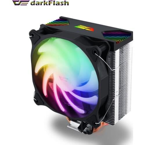 Aigo CPU Cooler Silent PWM Fan 120mm aura sync with RGB Lights 4 Heatpipes heatsink CPU Cooling Radiator LGA775/1155/AM4/AM3 AMD