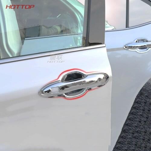 Accessories For Toyota Camry 2018 Chrome Door Handle Cover Bowl Trim Molding Garnish Bezel Cup Cap 2in1 car styling