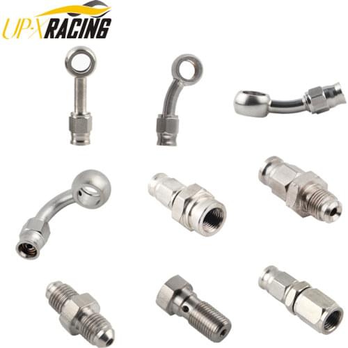 Auto motorcycle Motor Bike hydraulic PTFE brake hose stainless steel swivel banjo fitting turbo oil line Fitting AN3 end