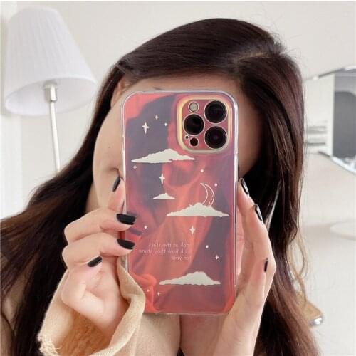 Dream cloud Starry Sky Phone Case for iPhone 7plus/8/XR/Xs/12 11ProMax Starry Sky Phone Back Cover