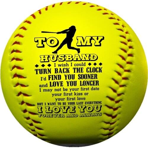 To My Husband, I Wish I Could Turn Back The Clock Baseball Ball softball