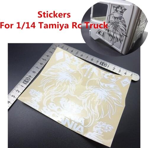 Body Shell White Stickers Fit For Tamiya 1/14 RC Tractor Trailer Scania Actros R470 R620 56326 Remote Control Toys Truck