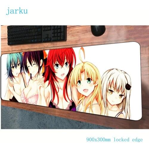 JARKU 90x30cm high school dxd mouse pad gaming mousepad gamer mouse mat big game pads computer keyboard padmouse laptop play mat