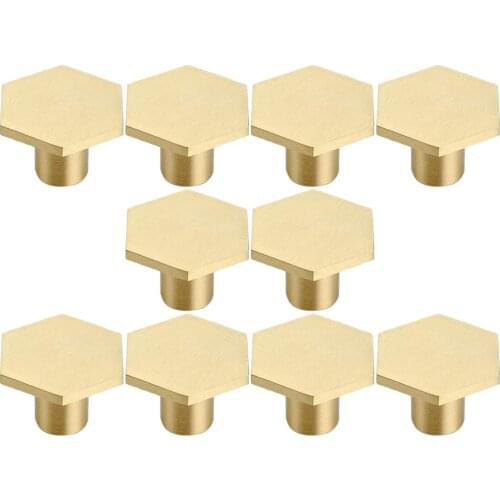 10 PCS Brass Cabinet Knobs Dresser Drawer Cupboard Pull Handles Replaces