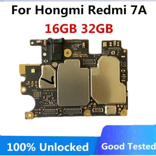 16gb 32gb For Xiaomi Redmi hongmi 7A Original Unlock Motherboard For Hongmi Redmi 7A Logic Board mainboard with Android system