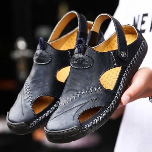 Mens Shoes Sandals Slippers Plus Size 46 47 48 Beach Outdoor Leisure Fashion Breathable Cool Convenient Lace-up Shoes
