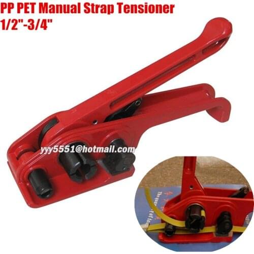 1/2"-3/4" Manual PET PP Plastic Packing Tool Set 13-19mm Poly Strapping Tensioner Tool Flexible Bands Hand Strapping Machine