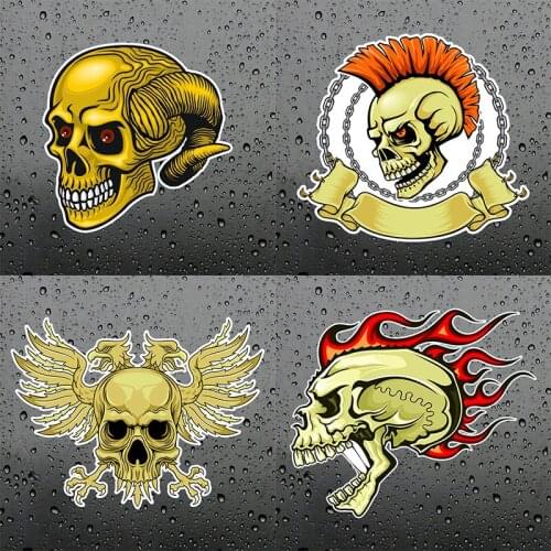 Three Ratels FC15 Angel of Death Skull Car Sticker PVC Decal for Motorcycle Luggage Laptop Skateboard Refrigerator Door Window