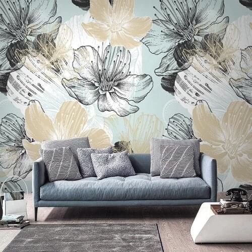 Custom Mural Papel De Parede Pastoral Flower Photo Wallpaper For Walls 3D Bedroom Living Room Sofa TV Background Wall Covering