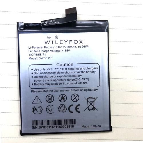 New 3.85v 2700mah swb0116 Batteries For Wileyfox Swift 2 /Swift 2 Plus Cell phone Battery