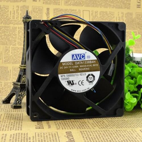 FOR New original AVC DATA1338B4H 24V 12738 0.65A dual ball temperature controlled cooling fan