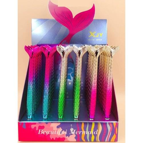 40 pcs/lot Laser Mermaid Gel Pen Cute 0.5 mm black ink Signature Pen School Office writing Supplies Promotional Gift