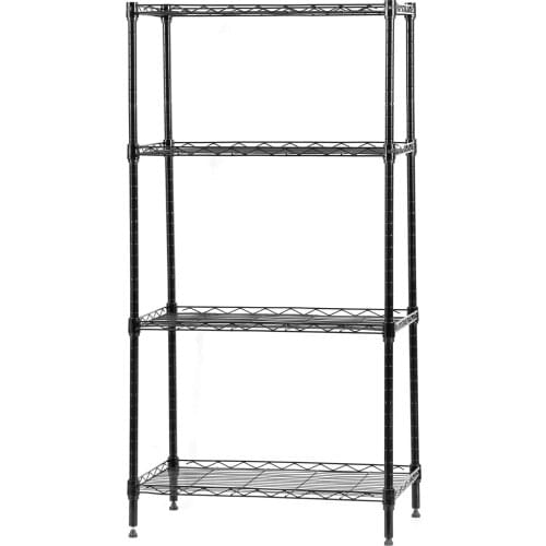 60*30*120CM Carbon Steel 4 Shelf Shelving Storage Unit 4 Tier Layer Rack Storage Organizer for Home Kitchen Living Room Bathroom