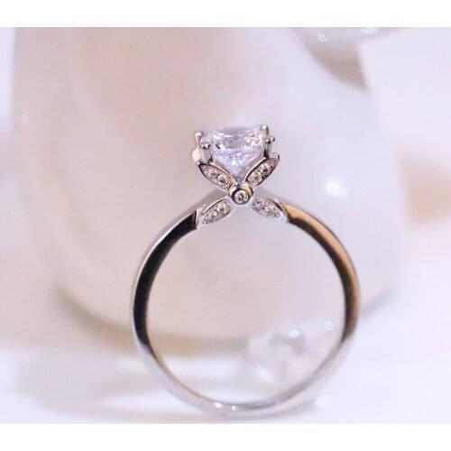 18K Gold Ring for Women Natural 1 Carat Diamond with Diamond Gold Jewelry Anillos De Bizuteria Anillos Mujer Gemstone Rings Box