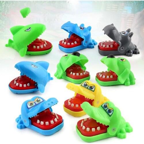 1 Pcs Funny Kids Mini Crocodile Dog Shark Dentist Biting Hand Game Toys Children Friends Family Fun Game Baby Gifts Dropshipping