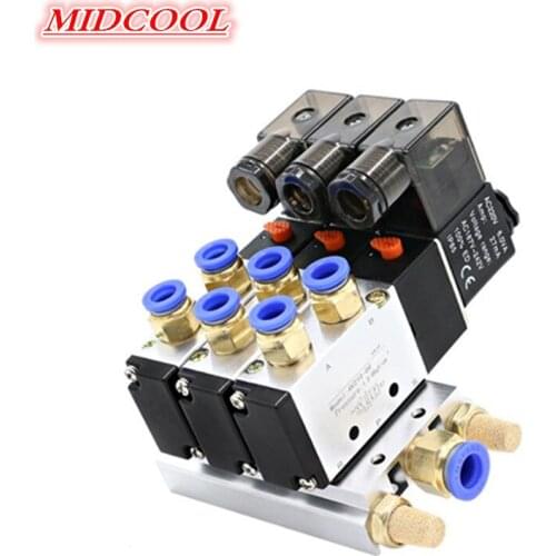 5 Way Port 2 Position 4V210-08 Pneumatic Solenoid Valve 12V 24V 220V