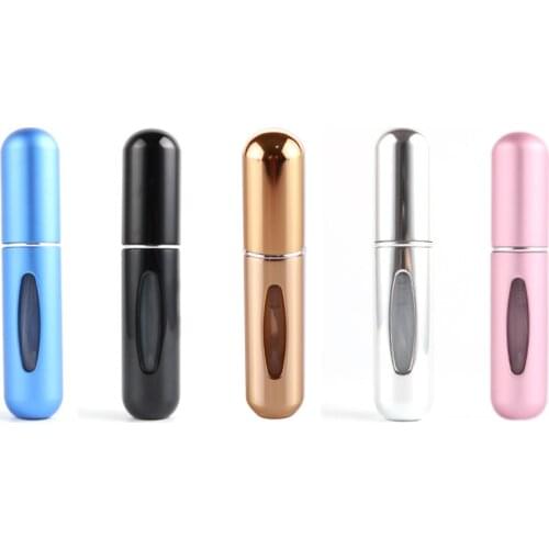 5Pcs 5ml Portable Mini Refillable Perfume Bottle With Spray Scent Pump Empty Cosmetic Containers Atomizer Bottle For Travel Tool