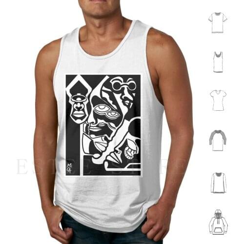 Abstract Nonsense Tank Tops Vest Abstract Face Modern Simple Shape