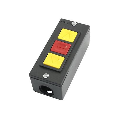 AC600V 3A Momentary Action Up Down Stop 3 Button Wirable Push Button Switch