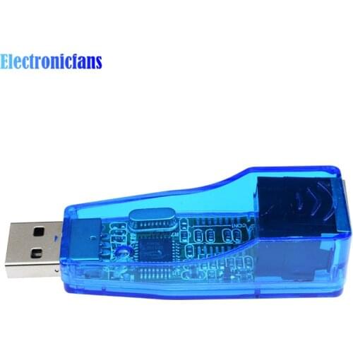 USB 2.0 To LAN RJ45 Ethernet 10/100Mbps Network Card Adapter For Win7 For Win8 For Android Tablet PC Blue