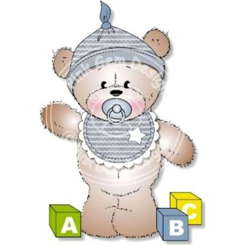 Alphabet Bear Metal Cutting Dies for DIY Scrapbooking Cards Embossing Paper New Pacifier Die