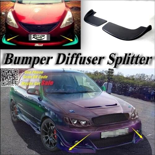Car Splitter Diffuser Bumper Canard Lip For Chevrolet Lanos FSO Tuning Body Kit / Front Deflector Car Flap Chin / Reduce Refit