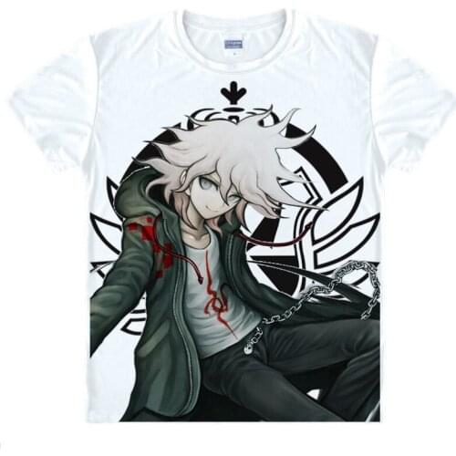 Danganronpa T-Shirt monokuma Shirt mens 3D print T-shirts Anime Tees Lovely cute Short Sleeve Mens Shirt anime japanese comic a