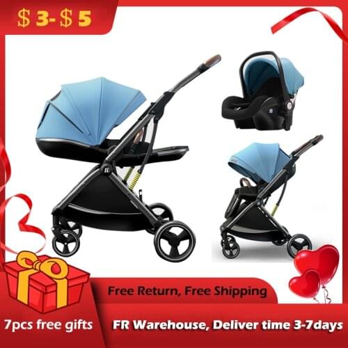 Baby Stroller Fast and Free Shipping Stroller Accessories 2in1 Light baby walk r High-Land Scape Pram Portable Carriage on 2021