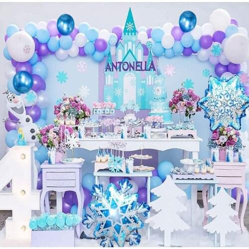 Disney frozen Elsa anna princess party 1st birthday decoration girl favor Disposable tableware diy decor birthday party supplies