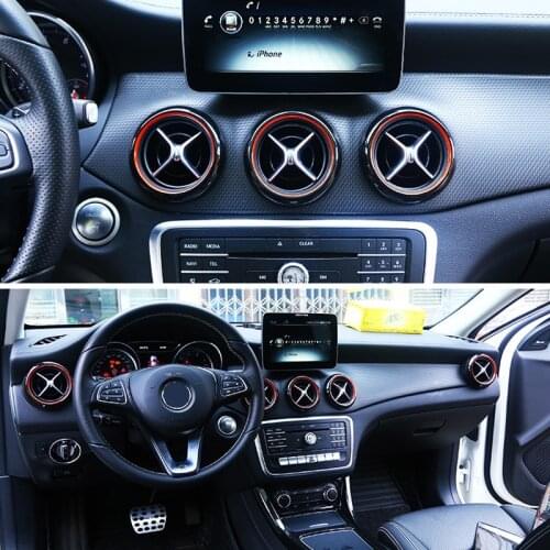For Mercedes Benz A B CLA GLA Class W176 W246 W117 X156 Dashboard Air Vent Decoration Trim Cover Stickers Car Styling
