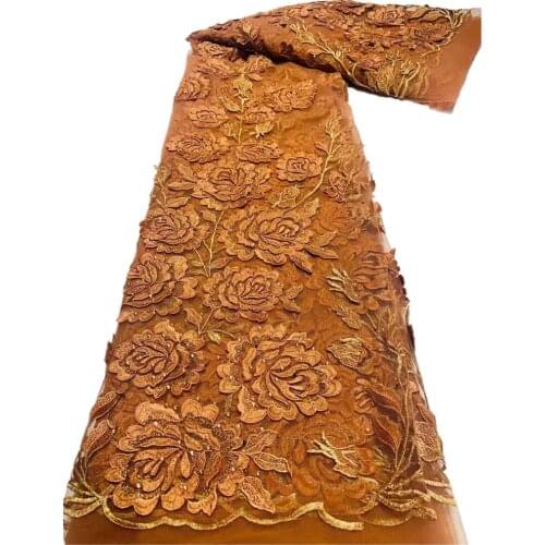 French Jacquard Lace Fabric Unique African Gilding Lace Fabric Brocade Bridal Material For Nigerian Wedding Party CD-350