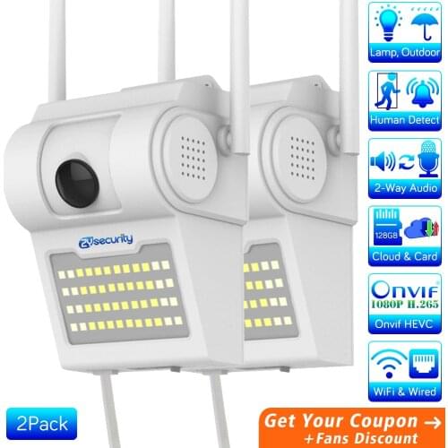 HD 1080P Wifi Wall Lamp Camera Outdoor AI Humanoid Detection Audio Floodlight Color Night Vision Wireless Security IP Camera