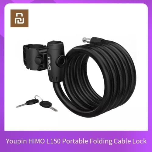 Hot Youpin HIMO L150 Portable Folding Cable Lock Electric Bicycle Lockstitch from youpin Smart Home Kit